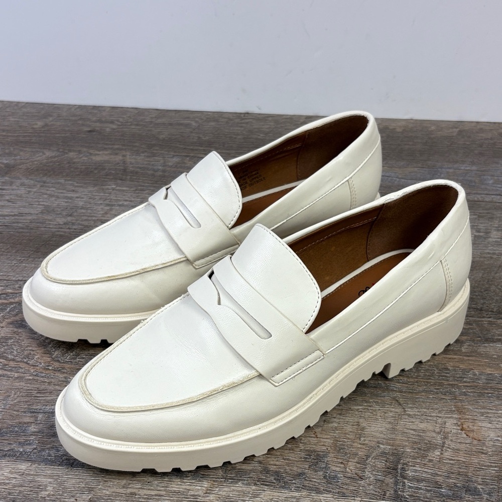 Amore Cream Platform Loafers – Women’s Size 7.5